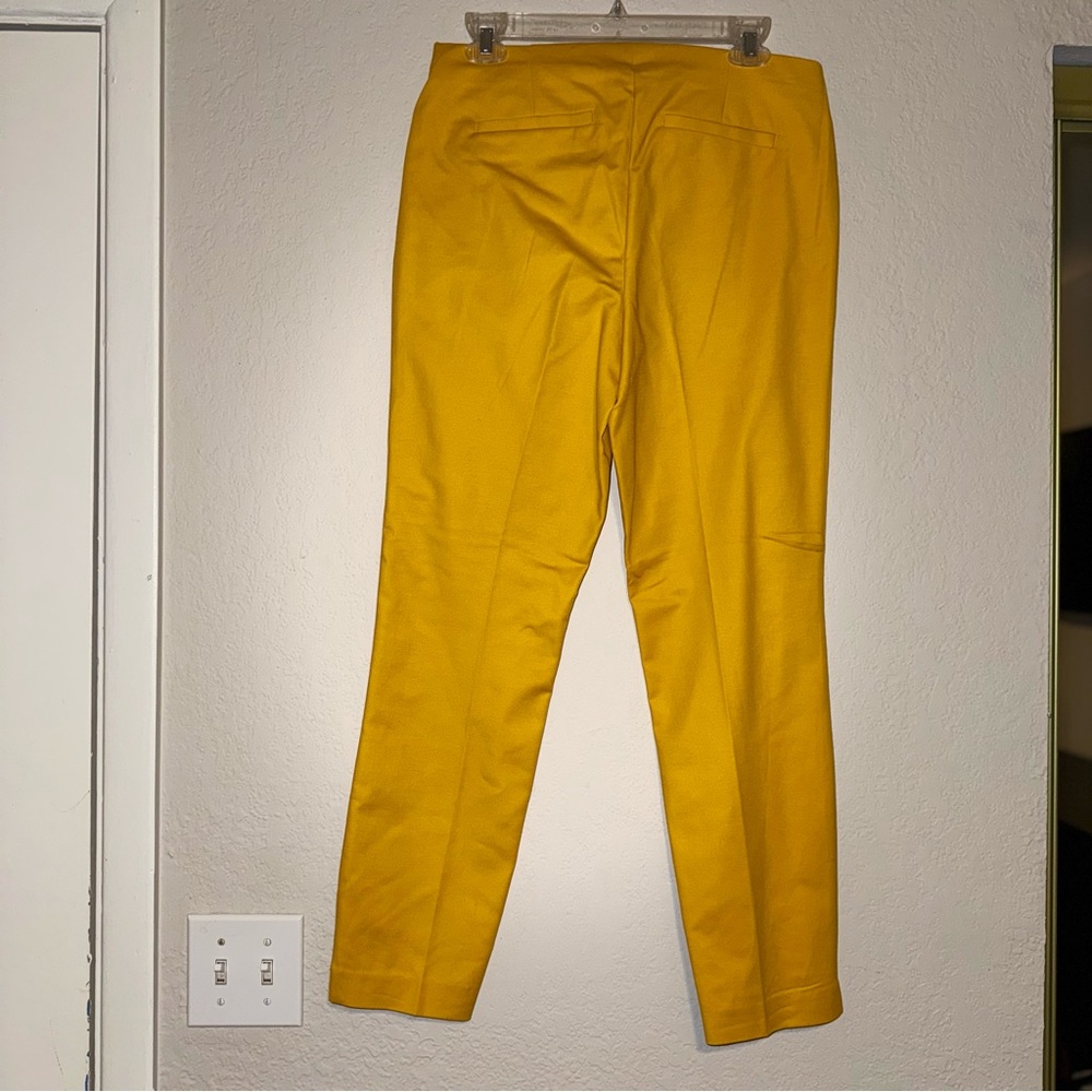 Crosby Pull On Pants Slacks Stretchy Canary Mustard Yellow Solid Career 8 Womens - Picture 4 of 7